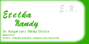 etelka mandy business card
