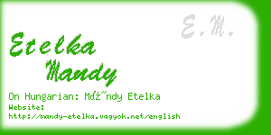 etelka mandy business card